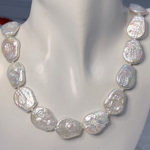 Natural White Keshi Pearl 20” Necklace